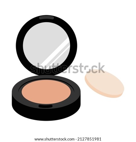 Simple vector illustration of compact foundation and puff.