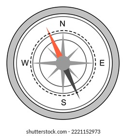 simple vector illustration compass  on white