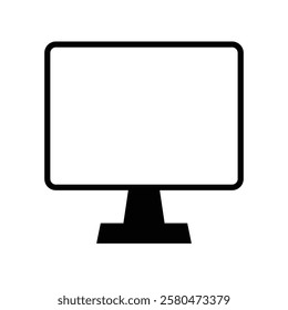 Simple Vector Illustration of a Computer Monitor.