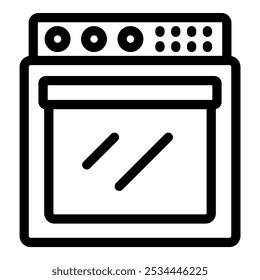 Simple vector illustration of a convection oven, ideal for recipe websites or cooking blogs