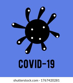 simple vector illustration with coronavirus
