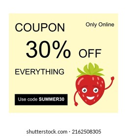 simple vector illustration of coupons