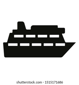 Simple Vector Illustration Cruise Ship Side Stock Vector (Royalty Free ...