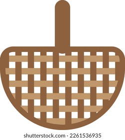 Simple vector illustration of a cute basket with a handle