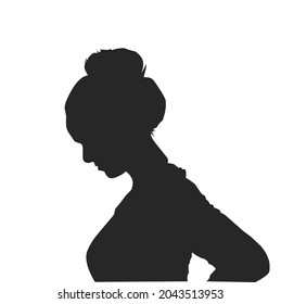 Simple vector illustration design of woman silhouette suitable for designs, logos, icons, mascots, stickers, backgrounds, wallpapers and screen printing