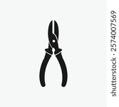 Simple Vector Illustration of Diagonal Cutting Pliers
