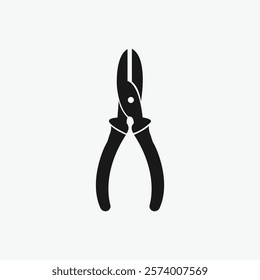 Simple Vector Illustration of Diagonal Cutting Pliers