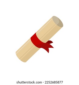 simple vector illustration of diploma