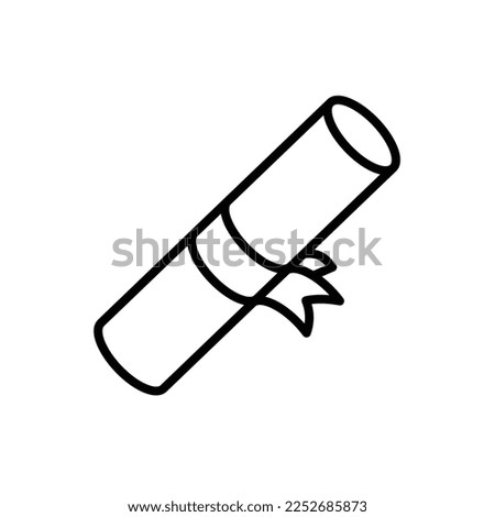 simple vector illustration of diploma