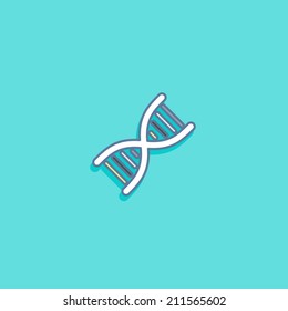 simple vector illustration of DNA. medical icon flat design. science concept