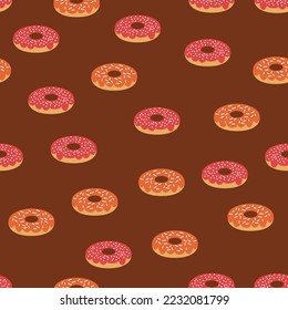 simple vector illustration donuts pattern 