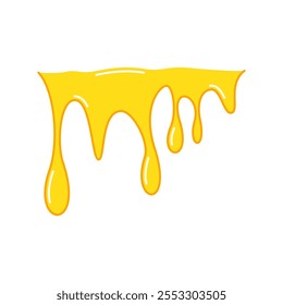 Simple vector illustration of a dripping liquid, dripping liquid, syrup drip vector illustration in hand drawn style isolated on a white background