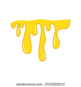 Simple vector illustration of a dripping liquid, dripping liquid, syrup drip vector illustration in hand drawn style isolated on a white background