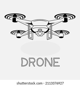 simple vector illustration of drone variant