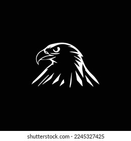 Simple vector illustration of an eagle's head, editable