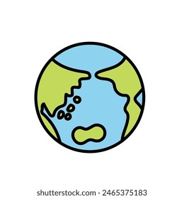 Simple vector illustration of the earth