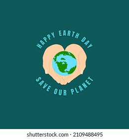 simple vector illustration of earth day event celebration
