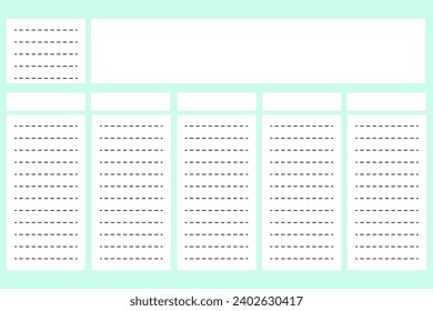 simple vector illustration example timatable 