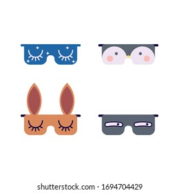 Simple vector illustration of eye sleep mask