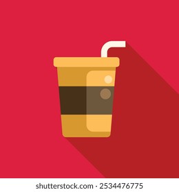 Simple vector illustration featuring a disposable coffee cup, ideal for projects related to beverages, cafes, and takeout