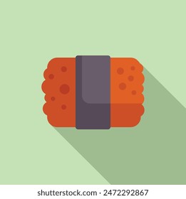 Simple vector illustration featuring a spicy tuna roll, perfect for showcasing asian cuisine