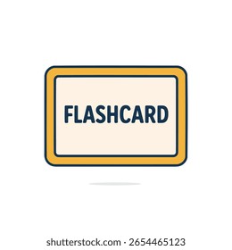 Simples ilustração vetorial de um flashcard.