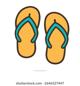 Simple vector illustration of flip flops