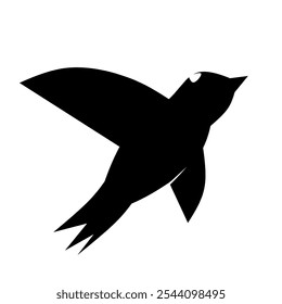 simple vector illustration of a flying bird