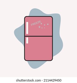 simple vector illustration in the form of a freezer with a flat design concept. suitable as symbols, social media content needs, etc