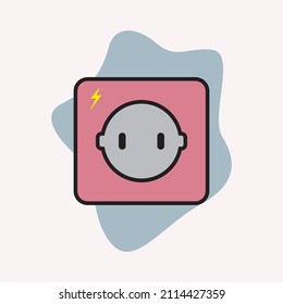 simple vector illustration in the form of a socket with a flat design concept. suitable as symbols, social media content needs, etc