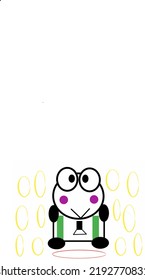 ilustración vectorial simple de una rana sobre un fondo blanco