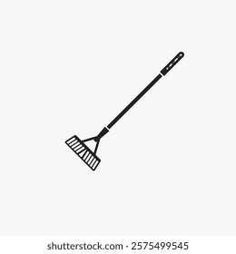 Simple Vector Illustration of a Garden Rake