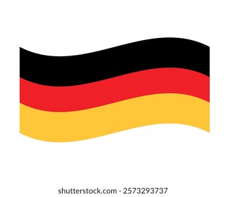 Simple Vector Illustration of German Flag 