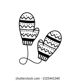 Simple vector illustration of a gift. Hand-drawn christmas gift illustration. Gift for New Year, Christmas, Birthday.