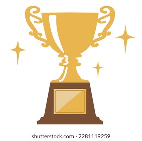 Einfache Vektorgrafik einer goldenen Trophäe