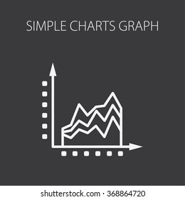 Simple vector illustration with graphs and charts. To visualize the presentation and processing of data.