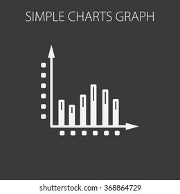 Simple vector illustration with graphs and charts. To visualize the presentation and processing of data.