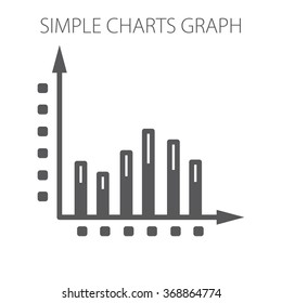 Simple vector illustration with graphs and charts. To visualize the presentation and processing of data.
