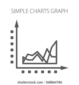Simple vector illustration with graphs and charts. To visualize the presentation and processing of data.