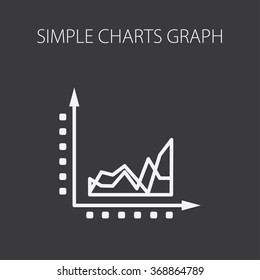 Simple vector illustration with graphs and charts. To visualize the presentation and processing of data.