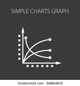 Simple vector illustration with graphs and charts. To visualize the presentation and processing of data.