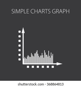 Simple vector illustration with graphs and charts. To visualize the presentation and processing of data.