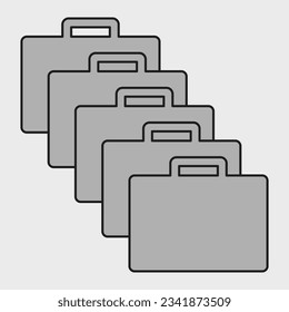 carpetas grises de ilustración vectorial simple
