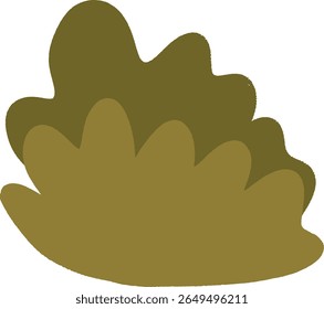Illustration vectorielle simple d'un buisson vert de forme organique