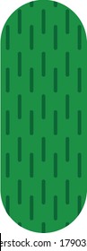 Simple vector illustration of a green cucumber