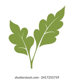 simple vector illustration of green leaf