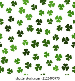 simple vector illustration green pattern trefoil on white background