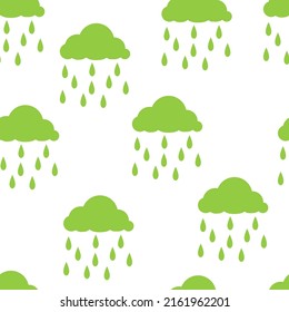 simple vector illustration green shadows with rain