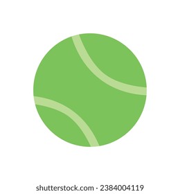 Simple vector illustration of a green tennis ball