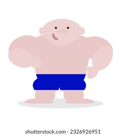 simple vector illustration happy athlete